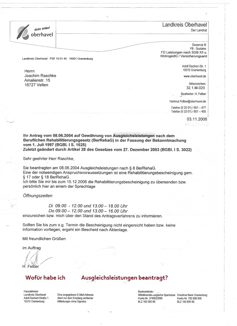 2006.11.03 soziale Ausgleichsleistungen Oberhavel beantragt am 03.06.2004, Nachfrage nach der Rehabilitierungsbescheinigung.jpg